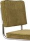 Zuiver Ridge Rib Eetkamerstoelen Groen - Set van 2