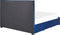 LIEVIN - Bed met opbergruimte - Blauw - 180 x 200 cm - Fluweel