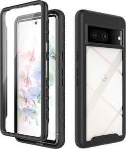 iMoshion Hoesje Geschikt voor Google Pixel 7 Hoesje - iMoshion 360° Full Protective Case - Zwart / Transparant