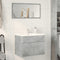 vidaXL - Wastafelkast - 60x38,5x46 - cm - spaanplaat - betongrijs