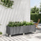 vidaXL - Plantenbak - met - wielen - 160x50x54 - cm - polypropeen - lichtgrijs