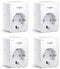 TP-Link Tapo P100 - Slimme stekker - Afstandsbediening en spraakbesturing (4 pack)