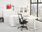 Ergonomisch t-poot wingbureau Design Teez breed 180CM diep 120CM bladkleur Ahorn framekleur Wit (RAL9010) wingzijde Links