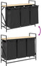 vidaXL - Wasmand - 3 - vakken - met - plank - sonoma - eikenkleurig