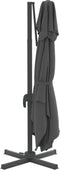 vidaXL - Zweefparasol - met - dubbel - dak - 300x300 - cm - antracietkleurig