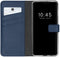Selencia iPhone 13 Pro - Echt Lederen Bookcase - 3 Pashouders - Blauw