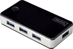 Digitus DA-70231 - USB 3.2 Gen 1-hub 4 poorten - Superspeed 5 Gbps - Zwart Zilver
