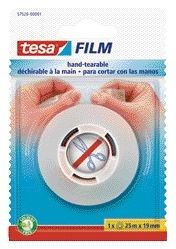 Tesa - Plakband film 25mx19mm handscheurbaar tr
