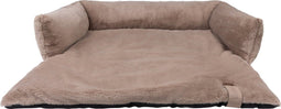 District 70 NUZZLE - Hondenmand Voor Op De Bank - Zacht Pluche - Maat M 75 x 75 cm - Taupe