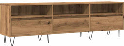 vidaXL - Tv-meubel - 150x30x44,5 - cm - bewerkt - hout - artisanaal - eikenkleur