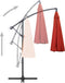vidaXL - Zweefparasol - met - aluminium - paal - 3 - m - terracotta