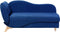 MERI - Chaise longue - Blauw - Linkerzijde - Fluweel