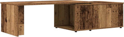 vidaXL - Salontafel - 150x50x35 - cm - bewerkt - hout - oud - houtkleurig