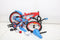 Spider-Man Kinderfiets - 16 inch - Handrem en Zijwieltjes - Rood