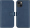 Selencia iPhone 13 - Echt Lederen Bookcase - 3 Pashouders - Blauw