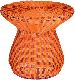 Mica Decorations Bijzettafel Tanee - 38x38x35 cm - Polyethyleen - Oranje