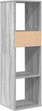 vidaXL - Boekenkast - 34x31x112 - cm - bewerkt - hout - grijs - sonoma - eikenkleurig