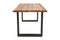 Feel Furniture - 220x100 Eettafel - Massief Glad Boomstamblad Eiken - 5 cm dik - Twin U Frame