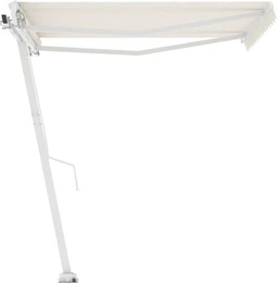 vidaXL - Luifel - vrijstaand - handmatig - uittrekbaar - 350x250 - cm - crèmekleurig