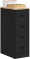 vidaXL - Garagekast - 30x51x85 - cm - massief - grenenhout - zwart