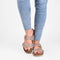 PS Poelman CURA - Dames Sandalen - Faux PU Imitatie Leren - Metallic Rosé Roze