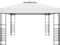 vidaXL - Prieel - met - LED-lichtslinger - 4x3x2,7 - m - wit
