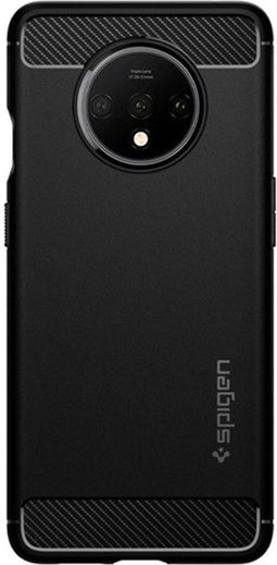 Spigen OnePlus 7T - Rugged Armor Backcover - Mil-grade met Air Cushion Technology - Matt Black