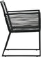 vidaXL - Tuinstoelen - 4 - st - touw - rattan - zwart