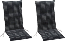 Summerset Brighton - 2-delige Tuinkussenset hoge rug - Black