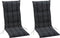 Summerset Brighton - 2-delige Tuinkussenset hoge rug - Black