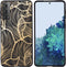 iMoshion Hoesje Geschikt voor Samsung Galaxy S21 Hoesje Siliconen - iMoshion Design hoesje - Goud / Zwart / Golden Leaves