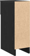 vidaXL - Nachtkastje - met - lade - 20x36x60 - cm - zwart - eikenkleurig