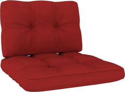 vidaXL - Palletkussens - 2 - st - stof - rood
