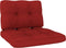 vidaXL - Palletkussens - 2 - st - stof - rood