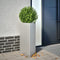vidaXL - Plantenbak - driehoek - 40x40x75 - cm - gegalvaniseerd - staal