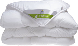 Vitality Pur Zomerdekbed - Eenpersoons - Dun & Lichtgewicht - Ademend & Anti Allergie - Wit 140x200 cm