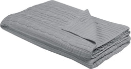 ANAMUR - Plaid - Grijs - 110 x 180 cm - Katoen