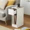 SoBuy FBT111-WN - Smal Nachtkastje - Lade en Open Plank - Wit 20x35x60cm