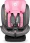 Lionelo Bastiaan - i-Size Autostoeltje 4in1 - 360° Draaibaar - ISOFIX & Top Tether - Groep 0-1-2-3 (40-150 cm) - SideProtect - Memory Foam Hoofdsteun - RWF & FWF - Verstelbare Hoofdsteun & Rugleuning - DriSeat Luchtcirculatie - Grijs/Roze