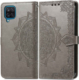 iMoshion Hoesje Geschikt voor Samsung Galaxy M22 / A22 (4G) Hoesje Met Pasjeshouder - iMoshion Mandala Bookcase - Grijs