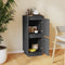 vidaXL - Dressoir - 31,5x34x75 - cm - massief - grenenhout - grijs