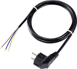 Sygonix SY-5043478 Stroom Aansluitkabel Zwart 2.00 m