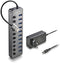 NGS IHUB 10 - USB Hub - 10x USB 3.2 (Gen1, 5Gb/s) - Grijs