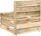 vidaXL - Tuinmiddenbank - pallet - geïmpregneerd - grenenhout