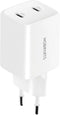 Mobiparts GaN Oplader - Dual USB-C 35W - GaN technologie - Wit