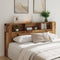vidaXL - Hoofdbordkast - 200x18,5x102,5 - cm - bewerkt - hout - oud - houtkleurig