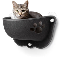 LBB Kattenhangmat - Voor aan het raam - Eenvoudig te monteren - Grijs