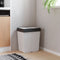 vidaXL - Vuilnisbak - dubbel - 2x25 - L - wit