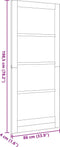 vidaXL - Interne - Deur - 'ORKDAL'86x198.5x4 - cm - Massief - Hout