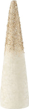 J-Line decoratie Kegel Parels - polyester - ecru/goud - small